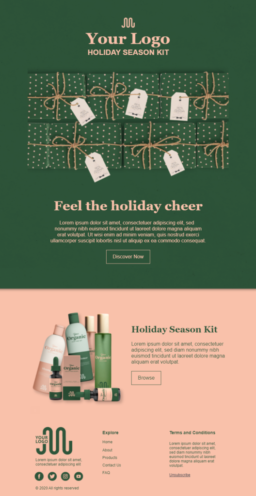 BEE Christmas email template