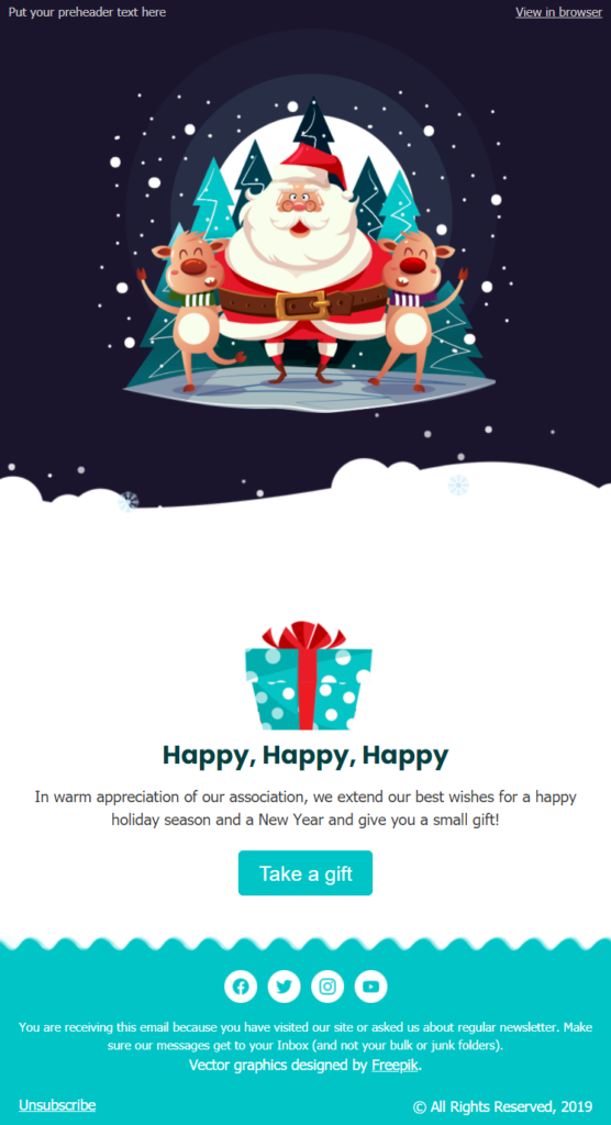free newsletter template by Stripo