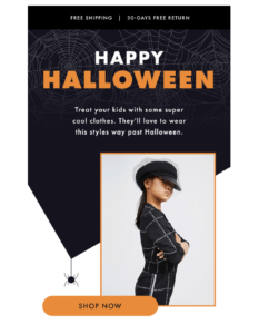 GUESS Halloween email campaign for specific segment