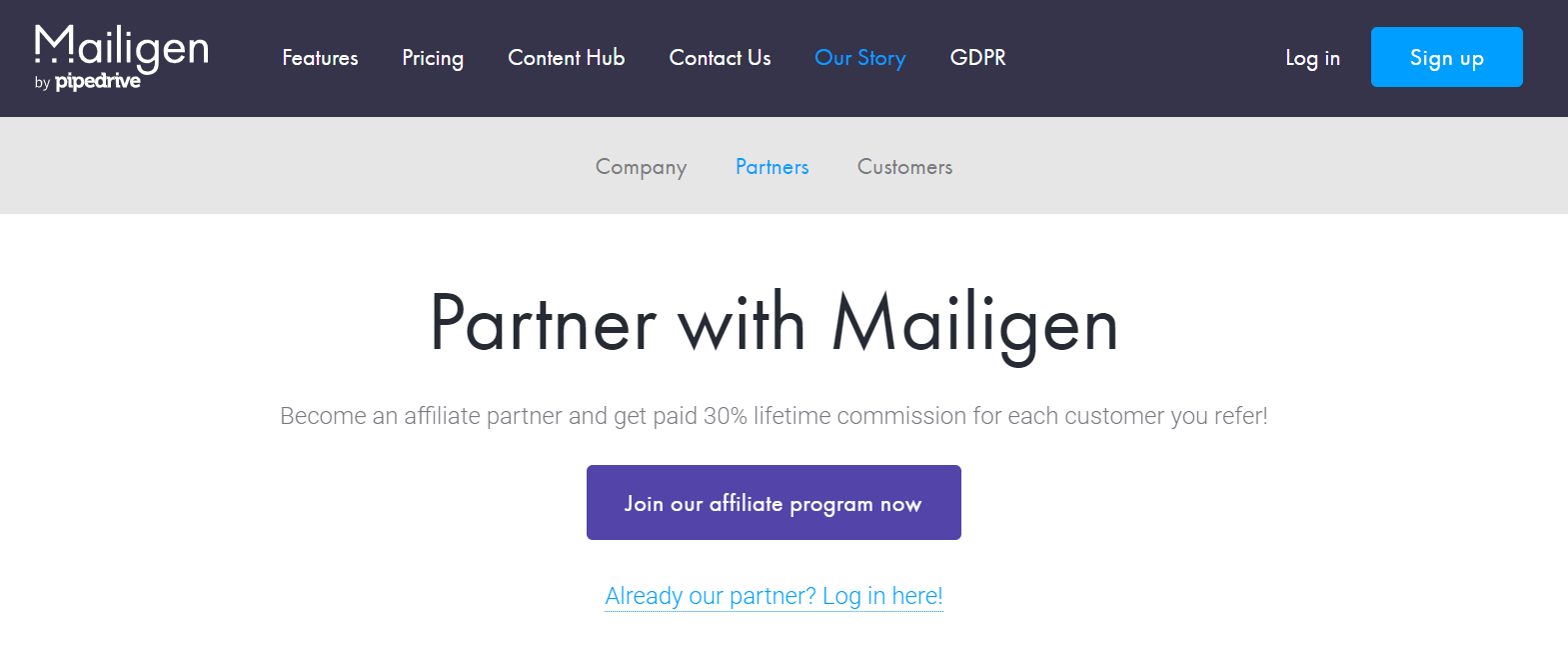 Mailigen affiliate promotion program 