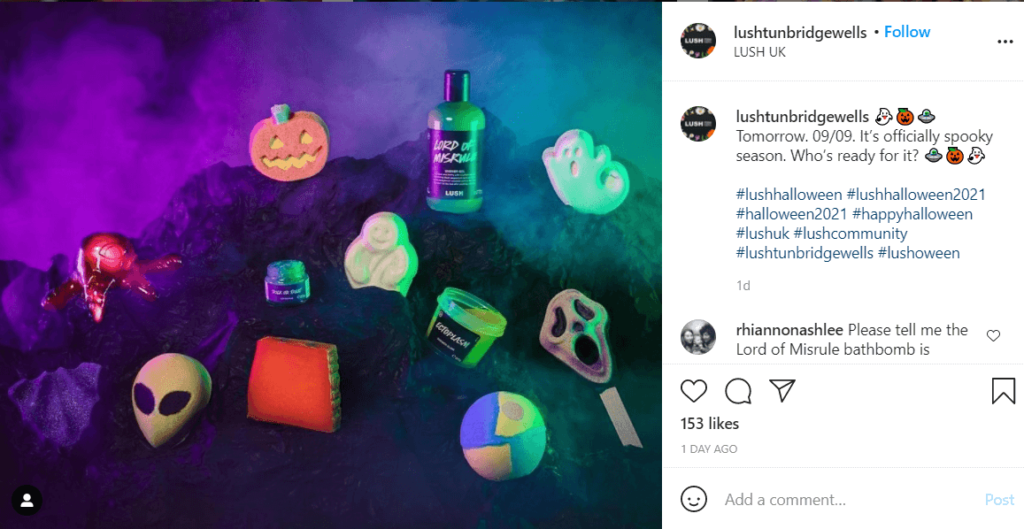 Halloween social media post