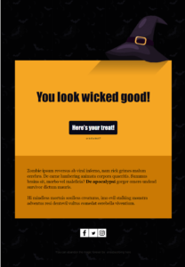 Halloween email newsletter template