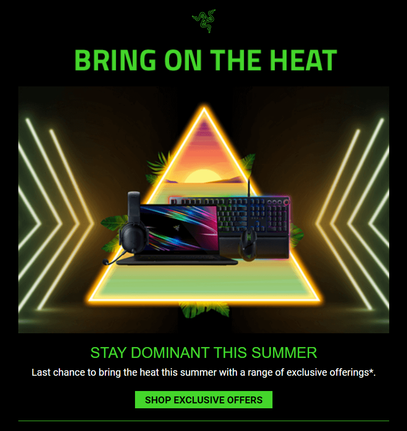 Razer summer email example