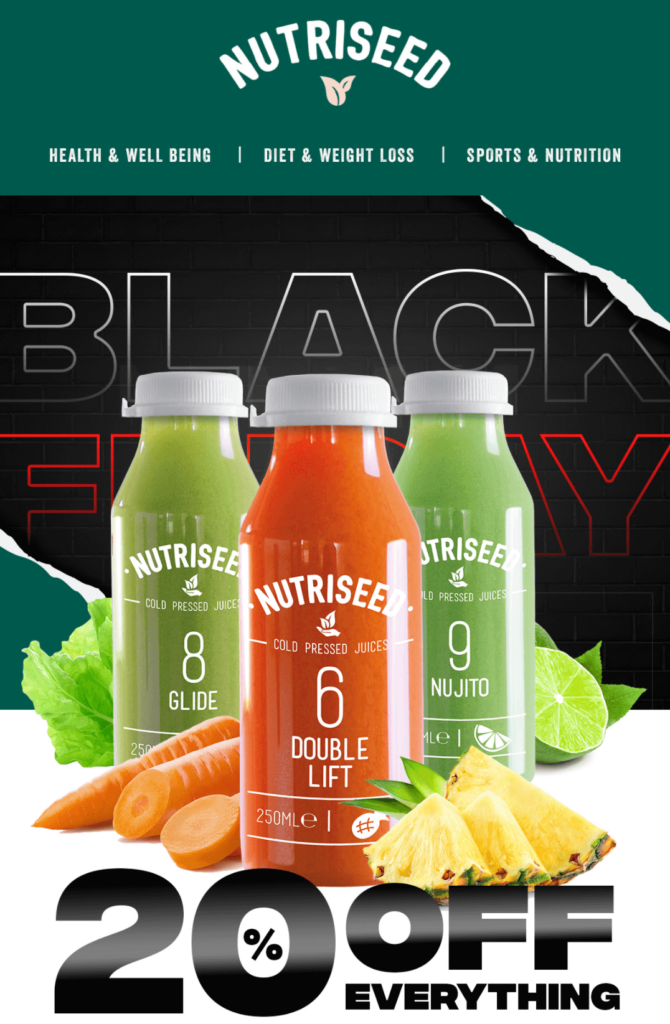 Nutriseed black friday campaign