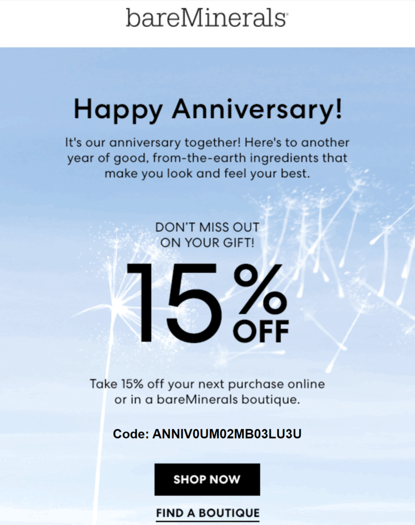 bareMinerals anniversary campaign