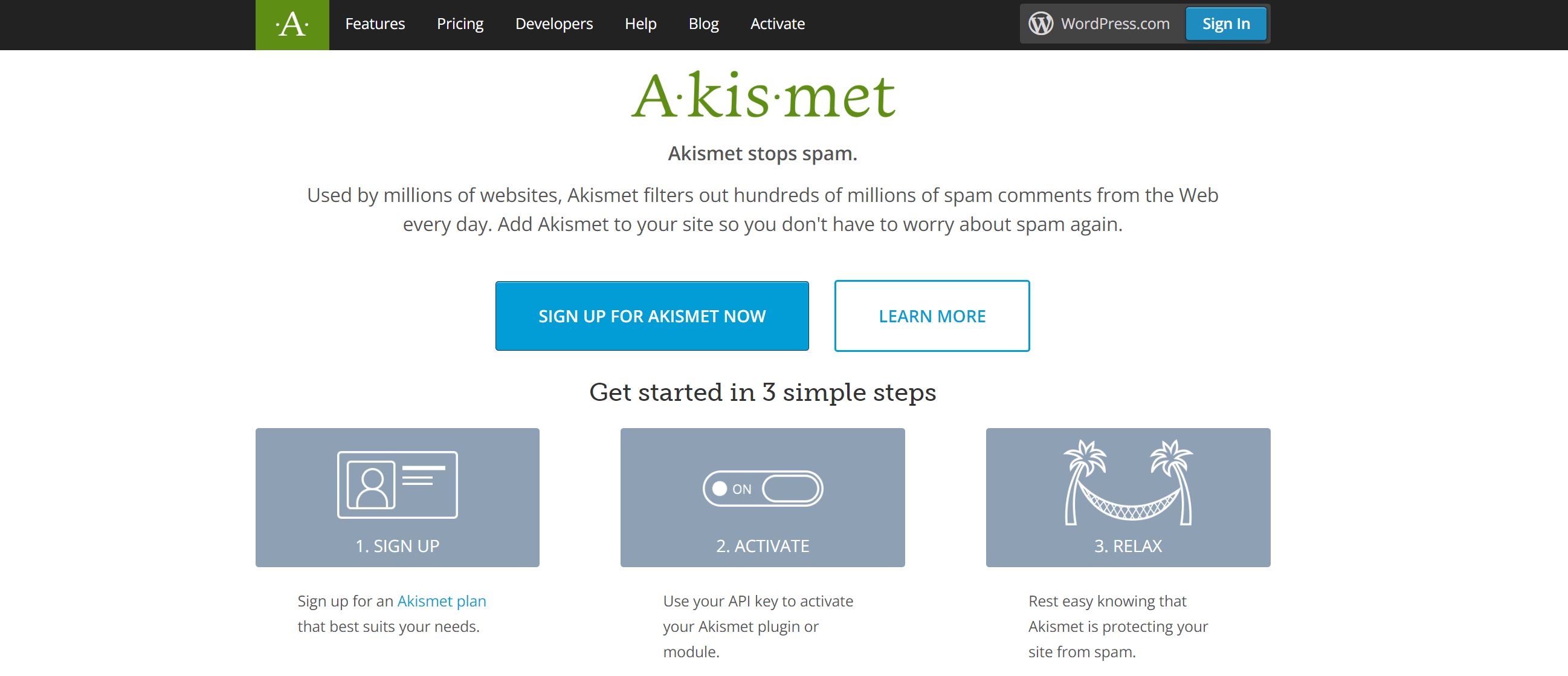 Akismet plugin for user experience and protection