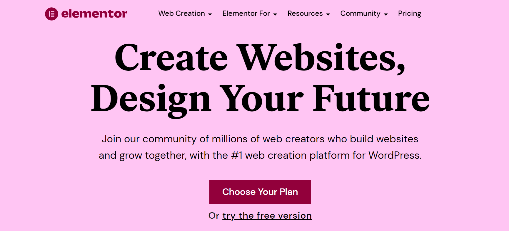 Elementor website builder tool