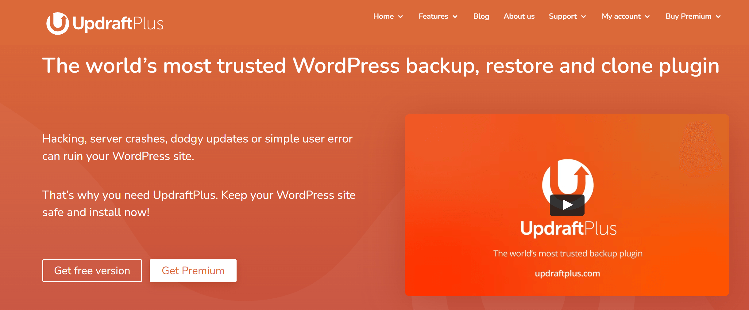 UpdraftPlus backup tool for wordpress