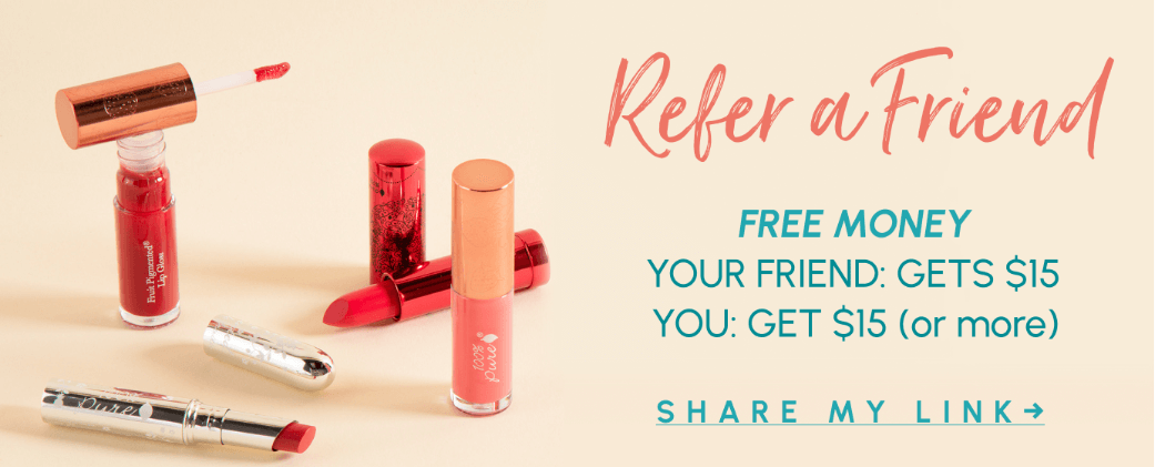 100% Pure refer a friend email campaign