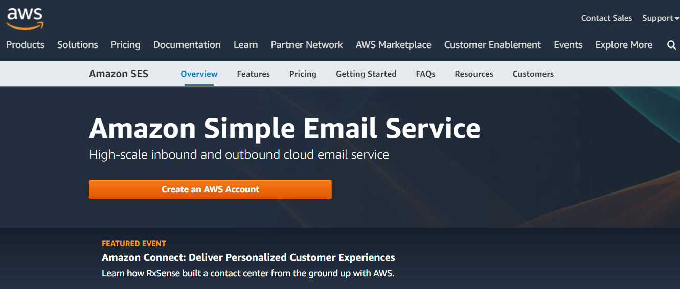 free smtp server by amazon SES