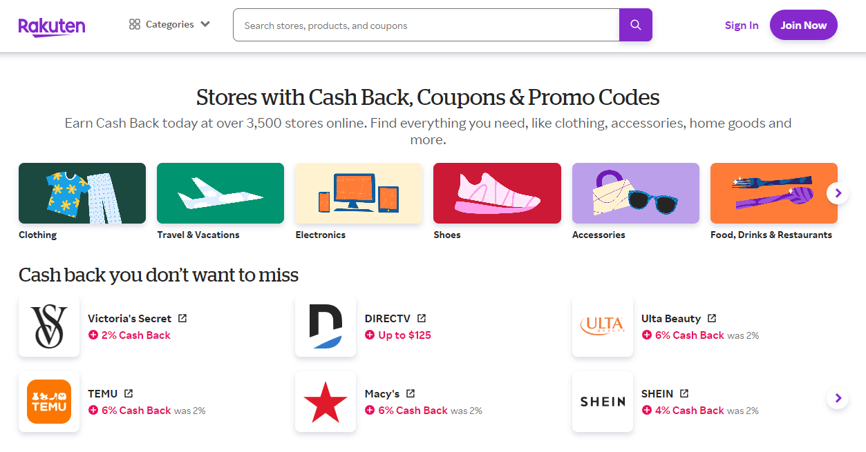 Rakuten's cashback loyalty program