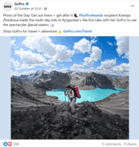 GoPro's photo of the day FB post