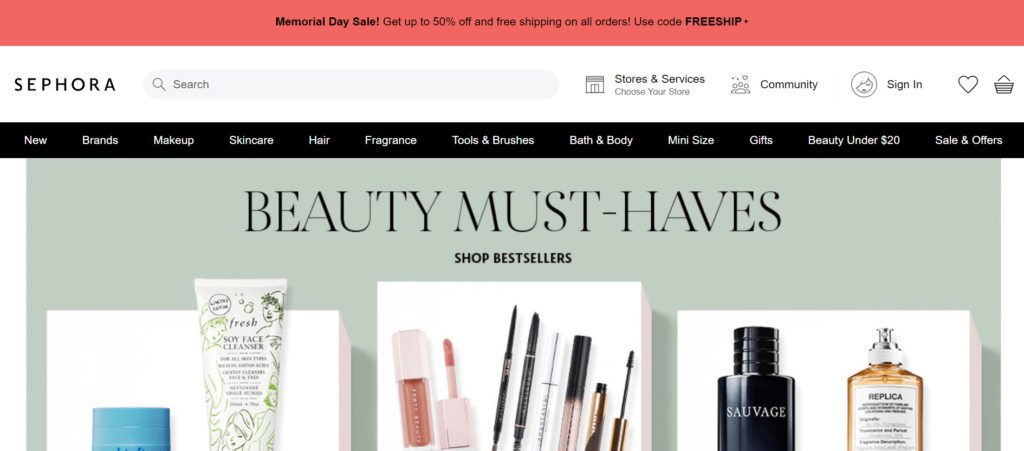 Sephora online retail omnichannel example
