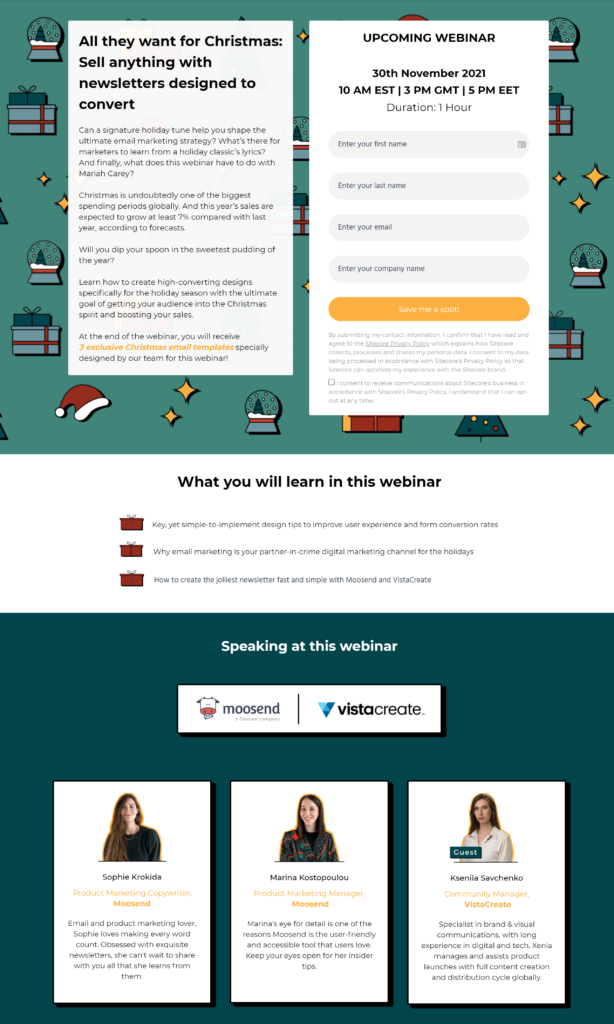 how to create a landing page