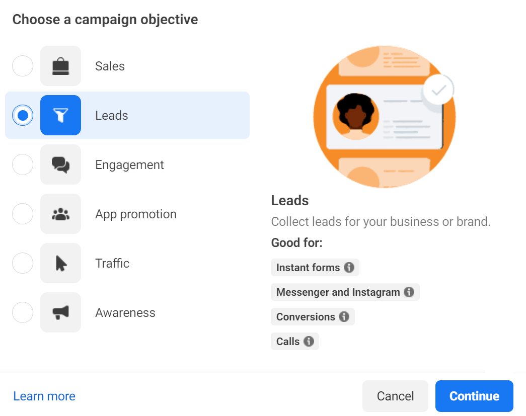 facebook lead ads campaign objective