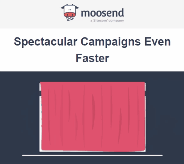 Moosend new campaign editor gif