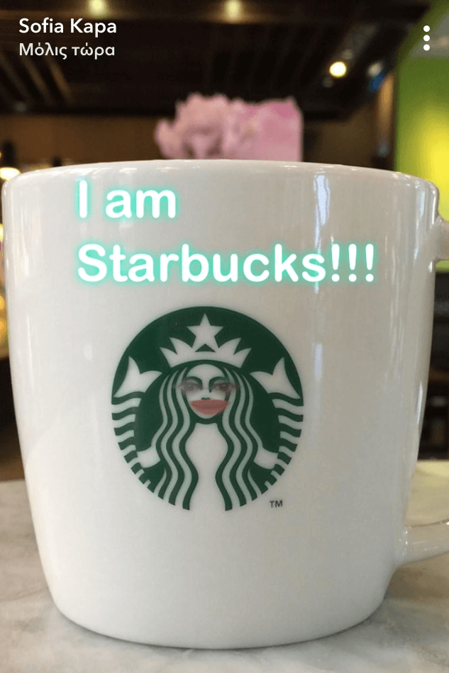 Starbucks's sponsored Snapchat AR lens