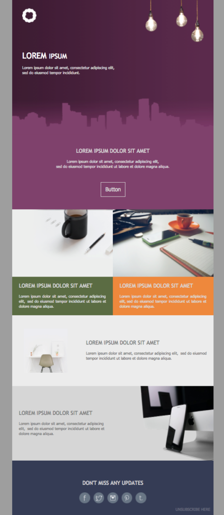 informational business newsletter template