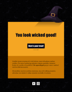 Wicked witch Halloween-themed template