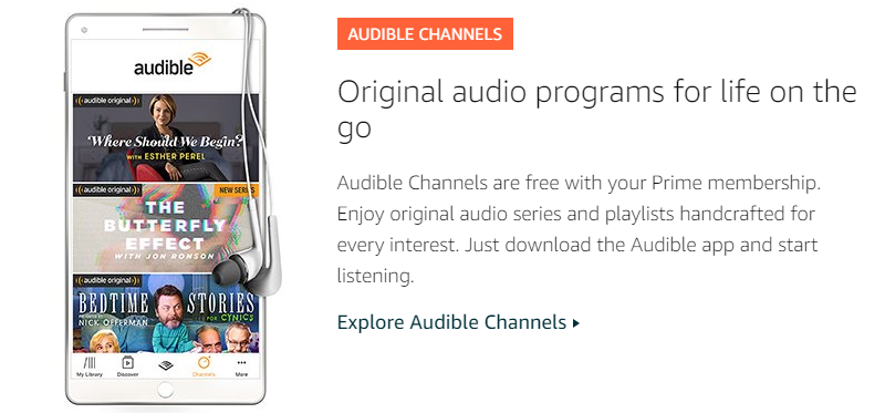 free audible channels with the loyalty program