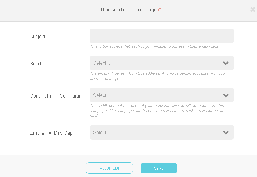 configuring email campaigns