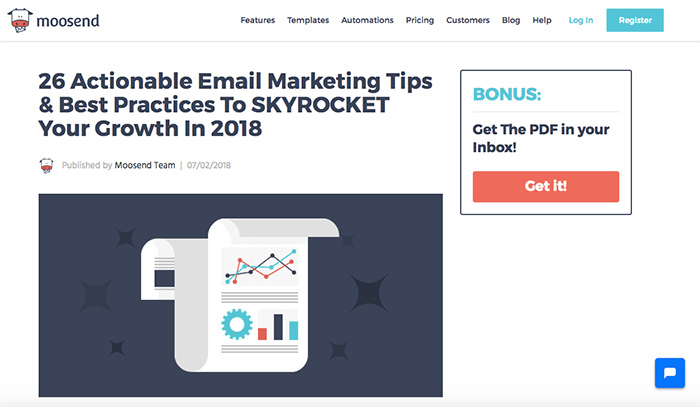 email marketing course by Moosend