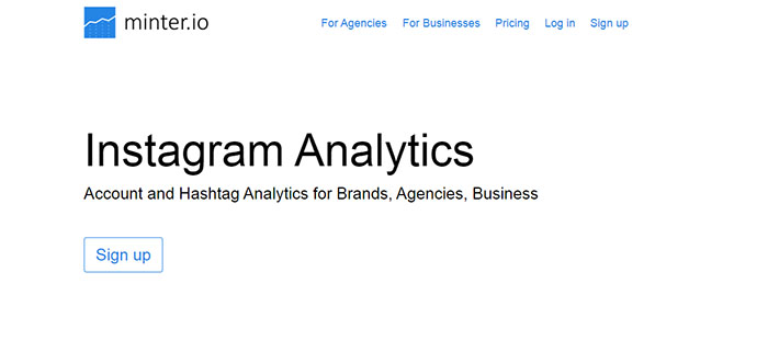 instagram analytics tool minter.io