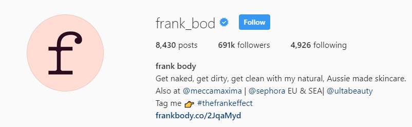 frankbody example