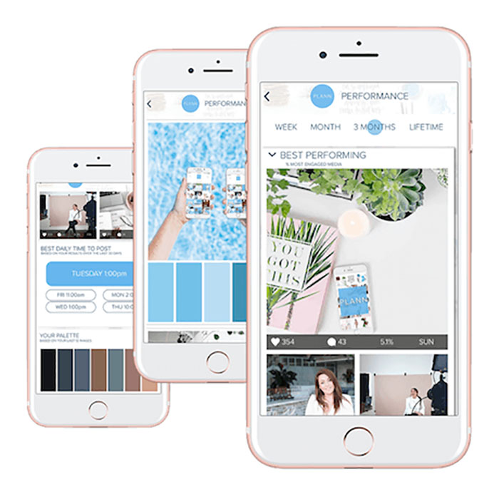 instagram analytics Plann mobile app