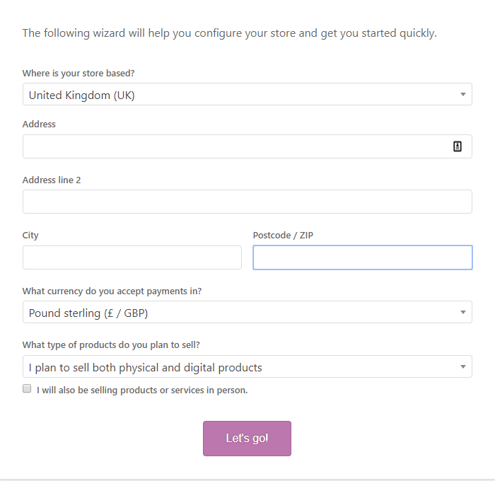 how to setup woocommerce