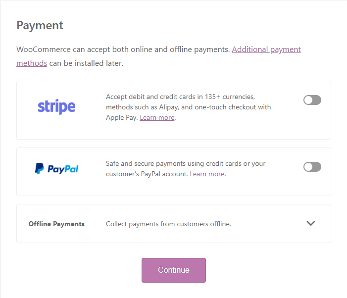 how to setup woocommerce payment method
