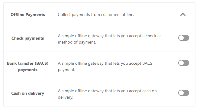 how to setup woocommerce payment methods