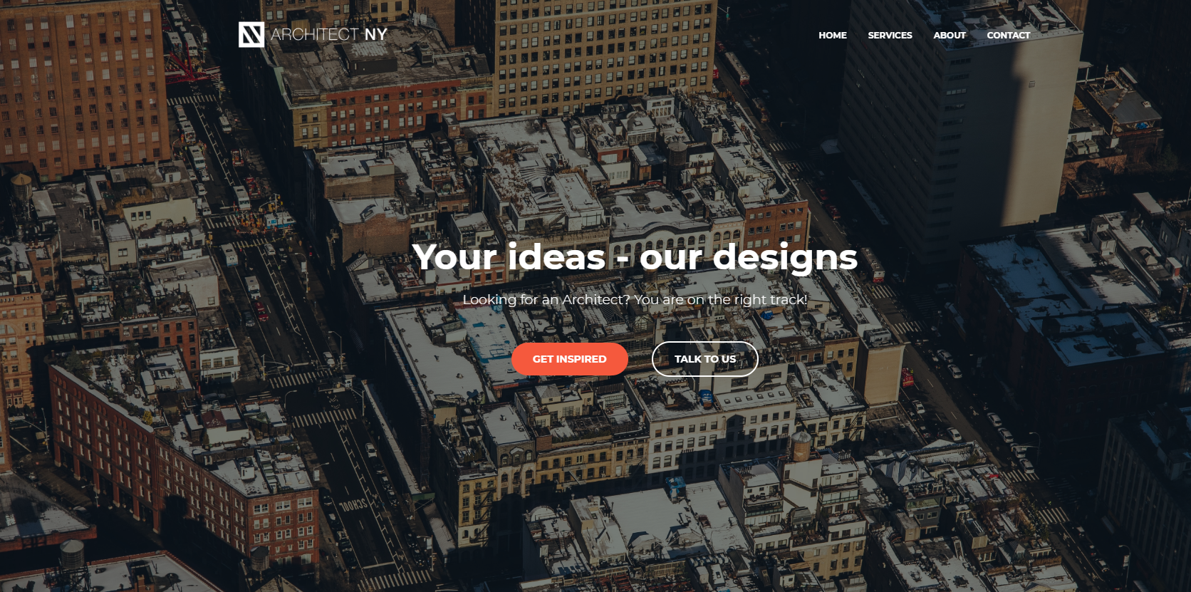 architect ny simple landing page example