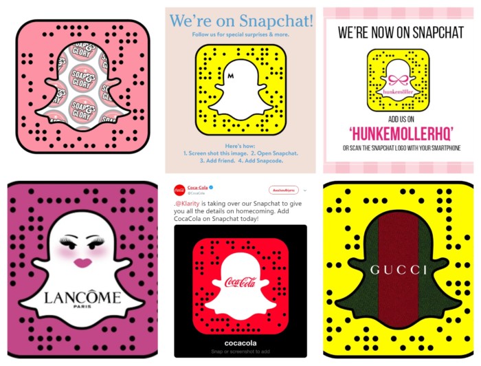 Snapcode examples for business