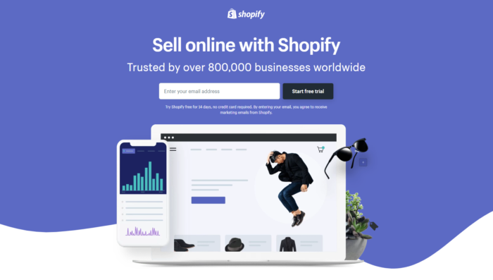 shopify landing page