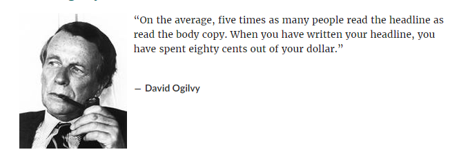headline David Ogilvy quote