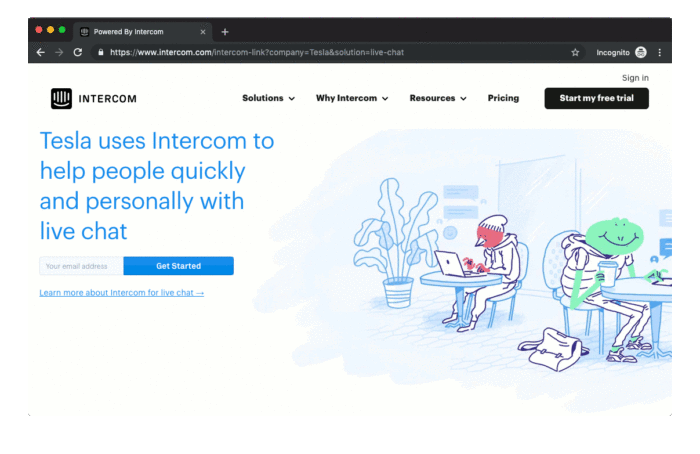 Intercom's personalized marketing campaign