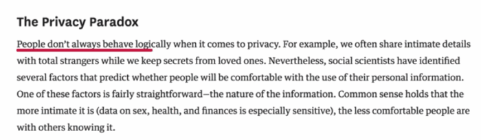 the privacy paradox