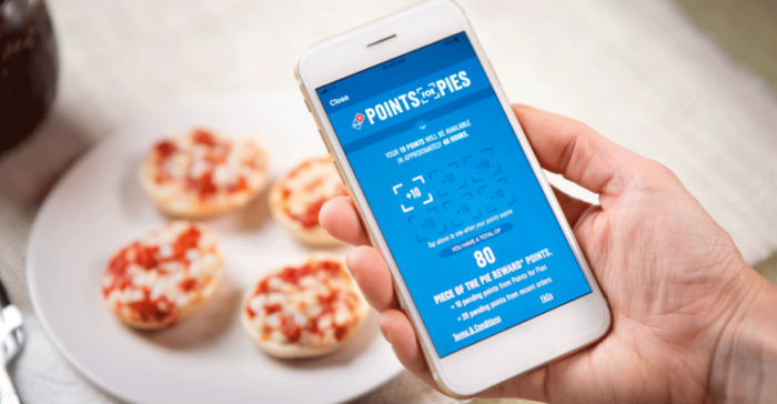 The points for pies Domino's loyalty program