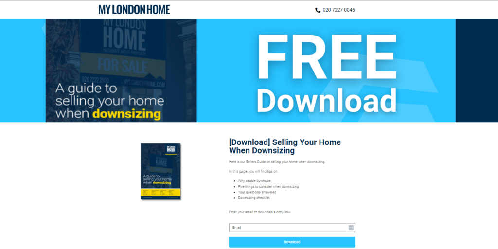 MyLondonHome landing page