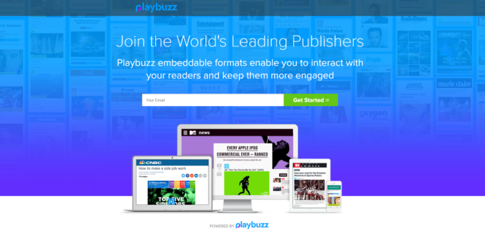 landing page trends example playbuzz gradient