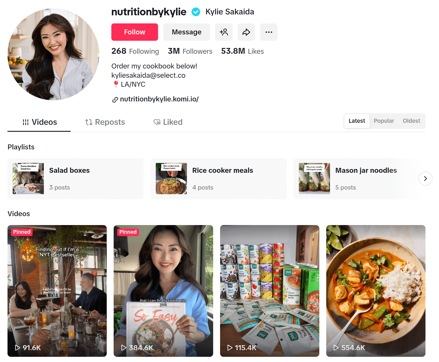 nutritionbykyle tiktok account