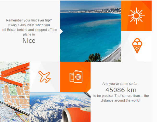 easyjet email marketing personalization example