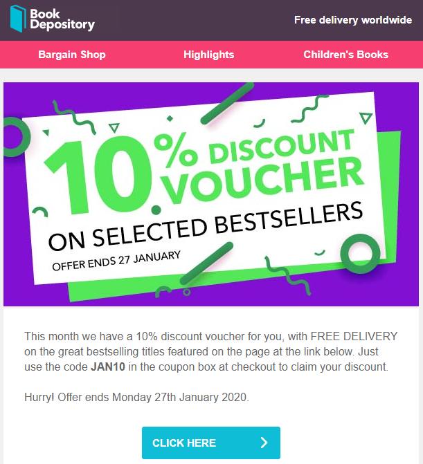 book depository high value customer example