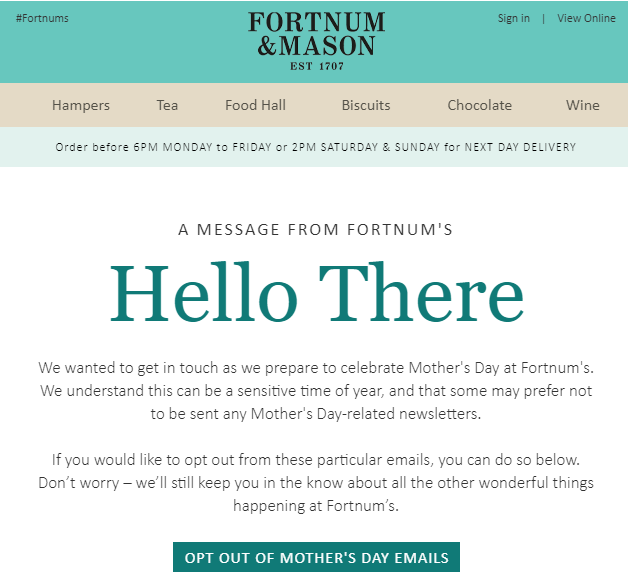 fortnum and mason email