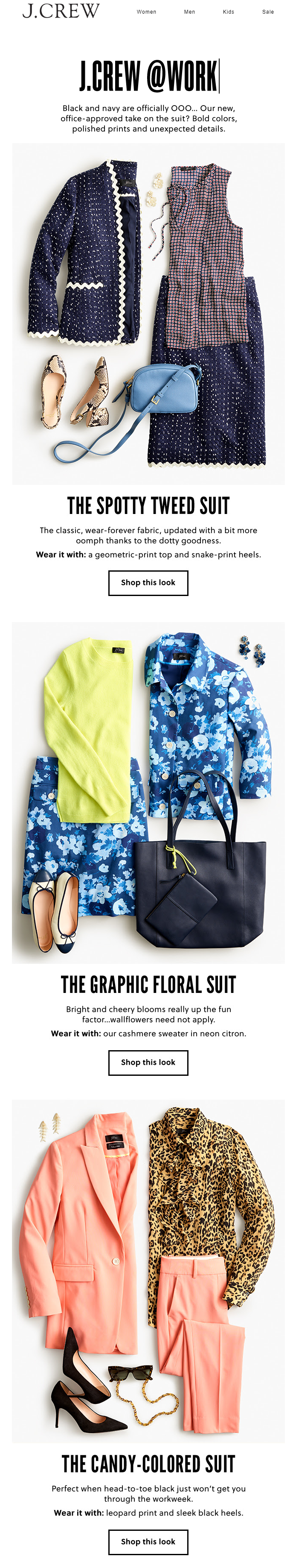 j.crew shop the look email