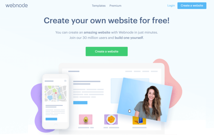 Webnode free website builders