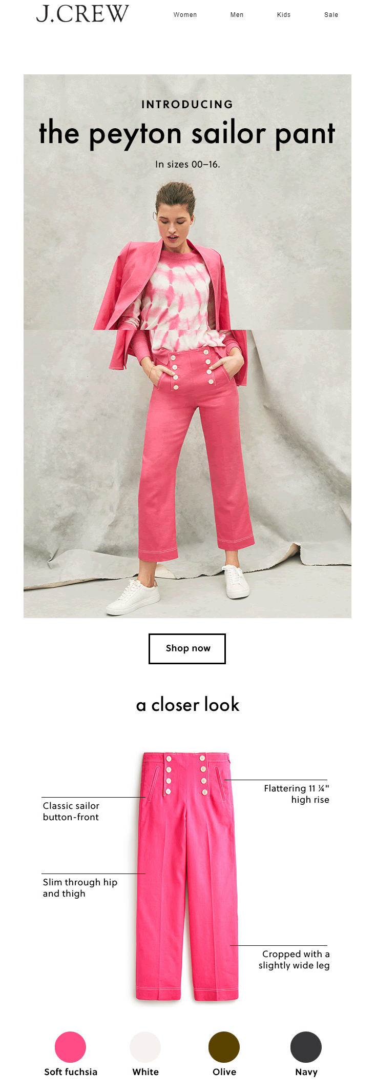 j.crew image in newsletter