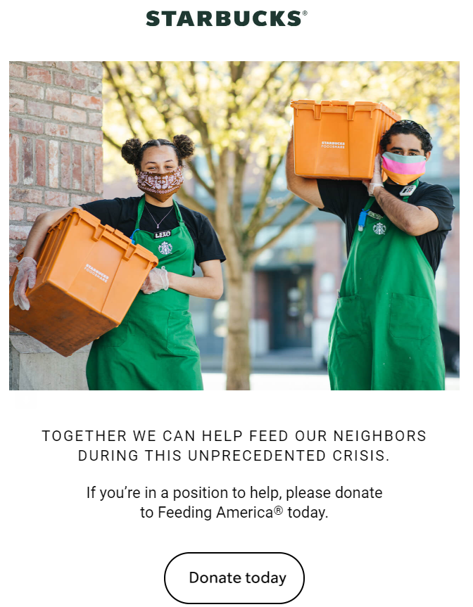 starbucks use image in newsletter