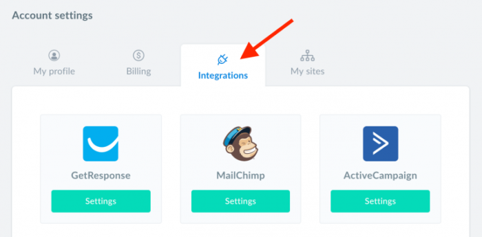 convertbox account integrations list